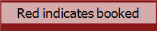 Red indicates booked